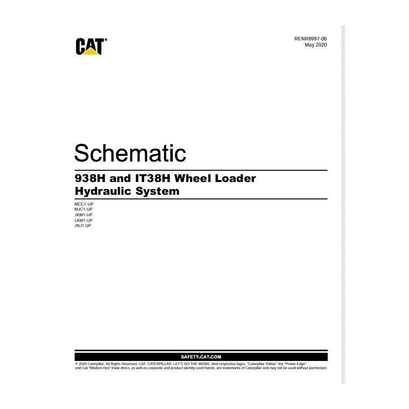 Esquema Hidráulico CAT 938H e IT38H