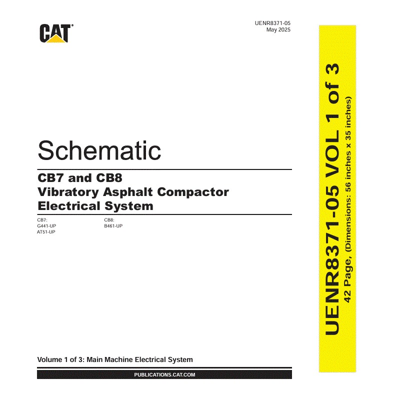 Esquema Elétrico CAT CB7 e CB8 (Compactador de Asfalto)