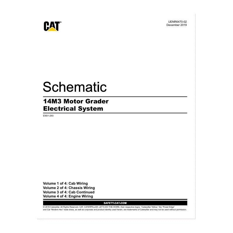 Esquema Elétrico Motoniveladora CAT 14M3 (UENR6470-02)