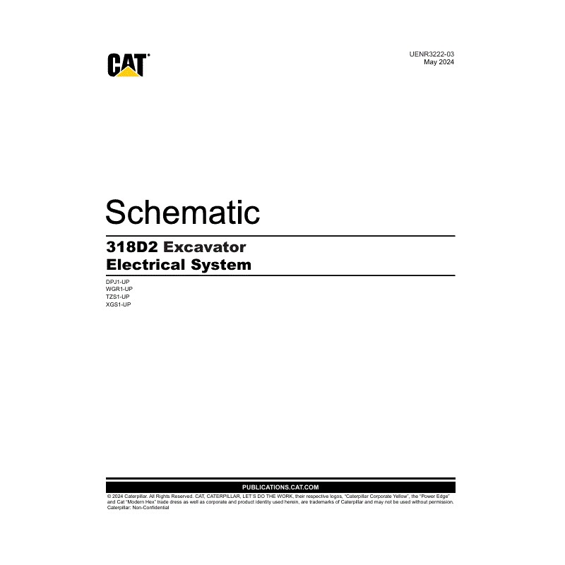 Esquema Elétrico Escavadeira CAT 320D2 GC (UENR6928-04)