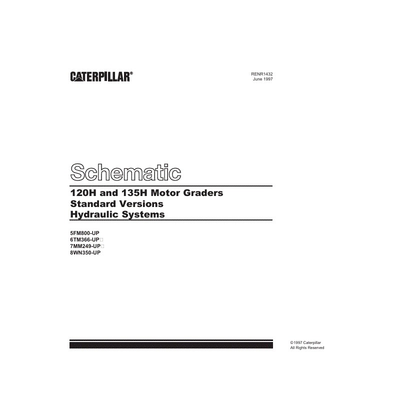 Esquema Hidráulico Caterpillar 120H e 135H – Sistema Hidráulico (PDF)