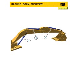 Esquema Hidráulico Acessório Escavadeira CAT 326, 330, 330 GC - Engate Rápido Universal (M0099925-02)