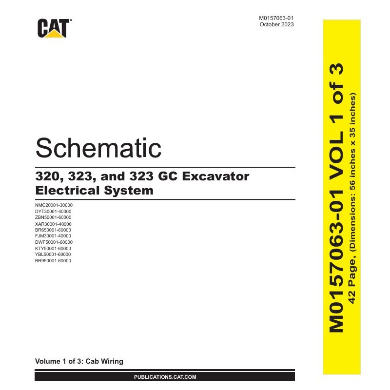 Esquema Elétrico Escavadeira CAT 320, 323 e 323 GC (M0157063-01)